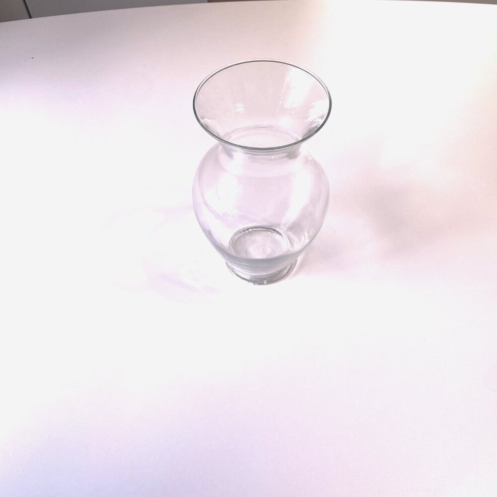 2/$15 - Glass Clear Olpe Vase